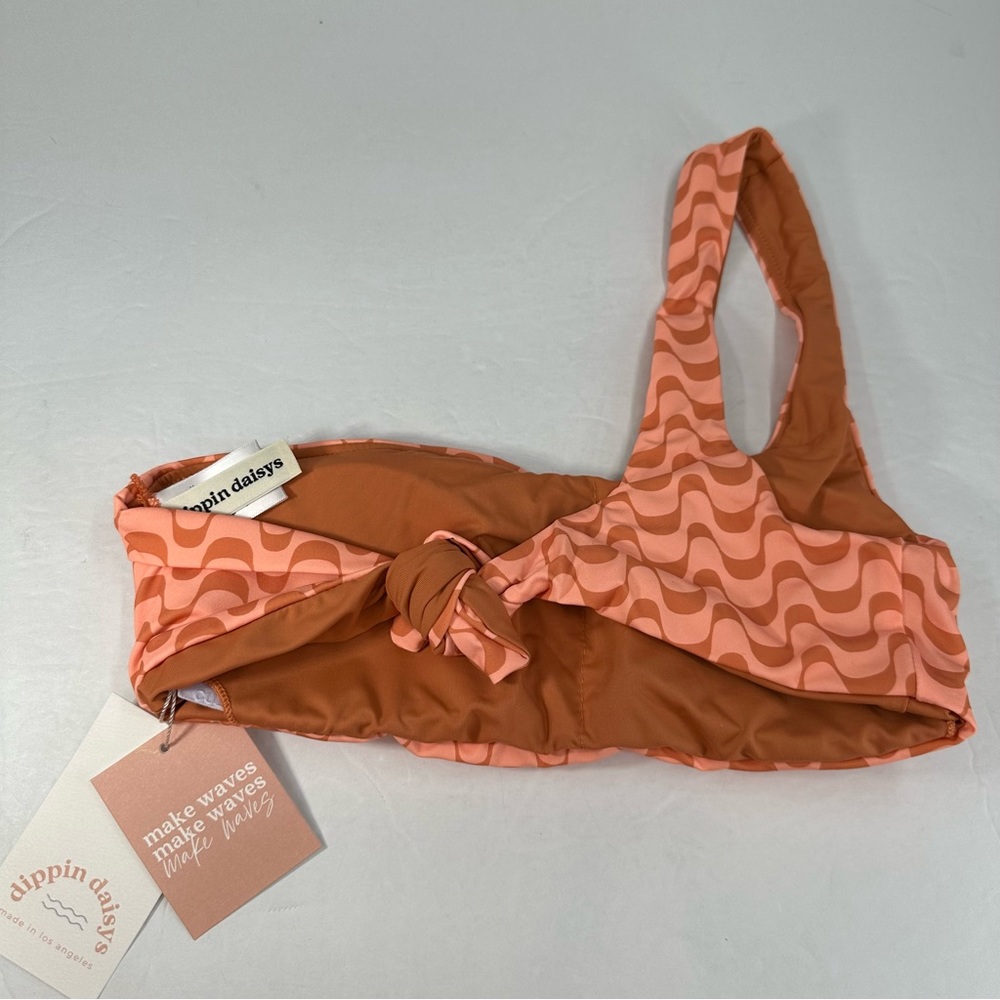 Dippin Daisys Swim Top Women’s Small Cali Bikini New Wave Back Tie NWT - Picture 7 of 13